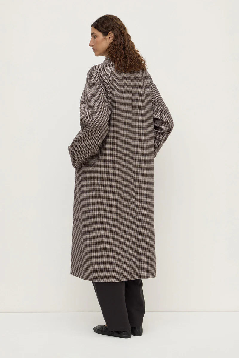 SOLANA WOOL COAT | BROWN BLACK CHECK