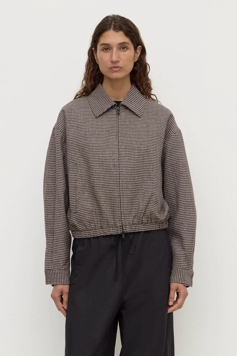 SOLANA WOOL JACKET | BROWN BLACK CHECK
