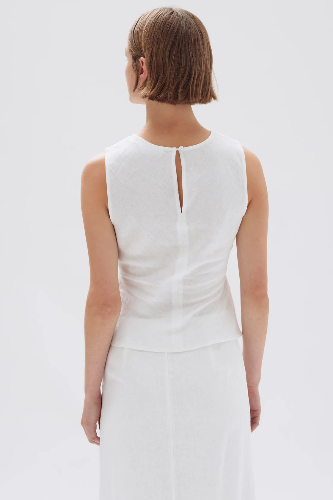 SOLIS LINEN TOP | WHITE