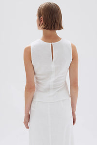 SOLIS LINEN TOP | WHITE