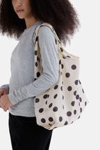 Standard Baggu Cream and Black Polka