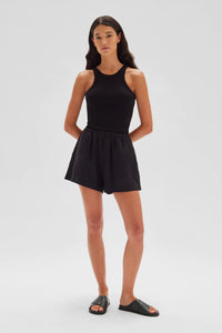 STELLA LINEN SHORT | BLACK