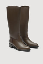 STEVIE LEATHER RIDING BOOT | WALNUT