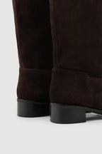 STEVIE SUEDE LEATHER RIDING BOOT | GANACHE