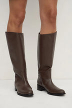 STEVIE LEATHER RIDING BOOT | WALNUT