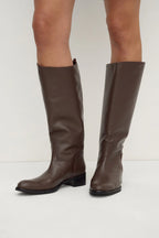 STEVIE LEATHER RIDING BOOT | WALNUT