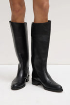 STEVIE LEATHER RIDING BOOT | BLACK