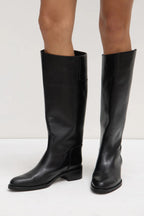 STEVIE LEATHER RIDING BOOT | BLACK