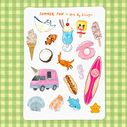 Art By Elowyn Summer Fun Sticker Sheet