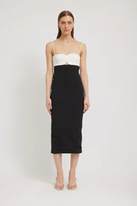 TALLULA DRESS | BLACK/CLOUD