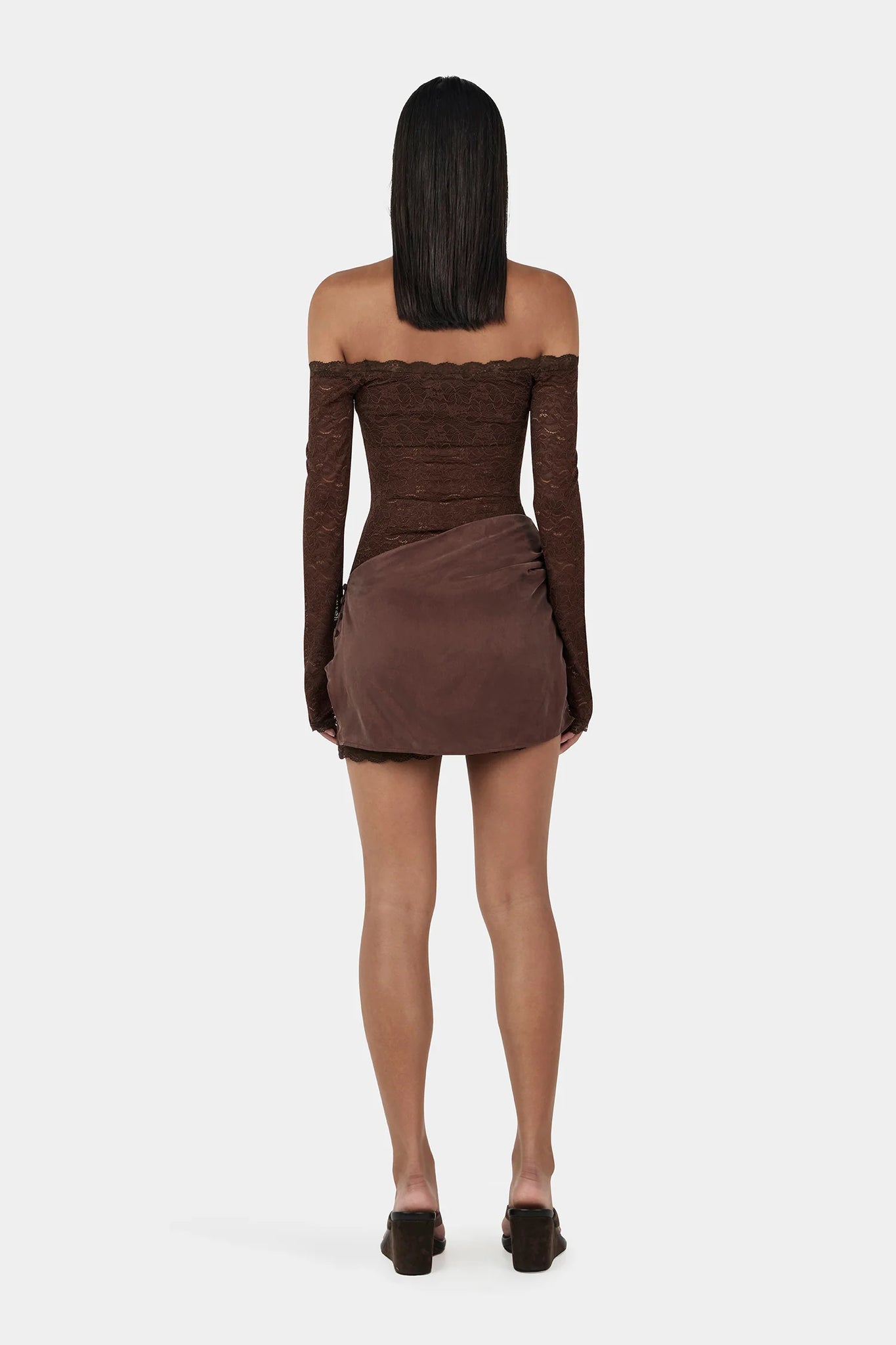 TAHNEE MINI DRESS | CHOCOLATE