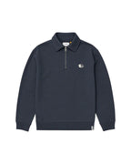 RESIN 1/4 ZIP CREW | BLUE