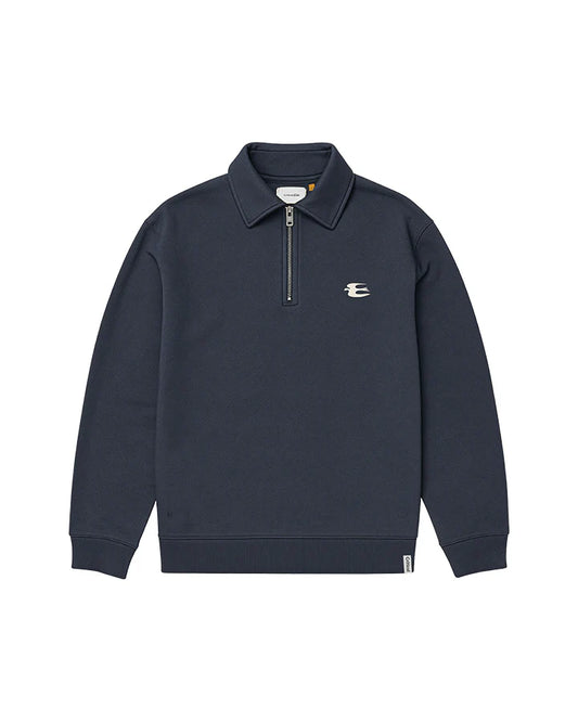 RESIN 1/4 ZIP CREW | BLUE