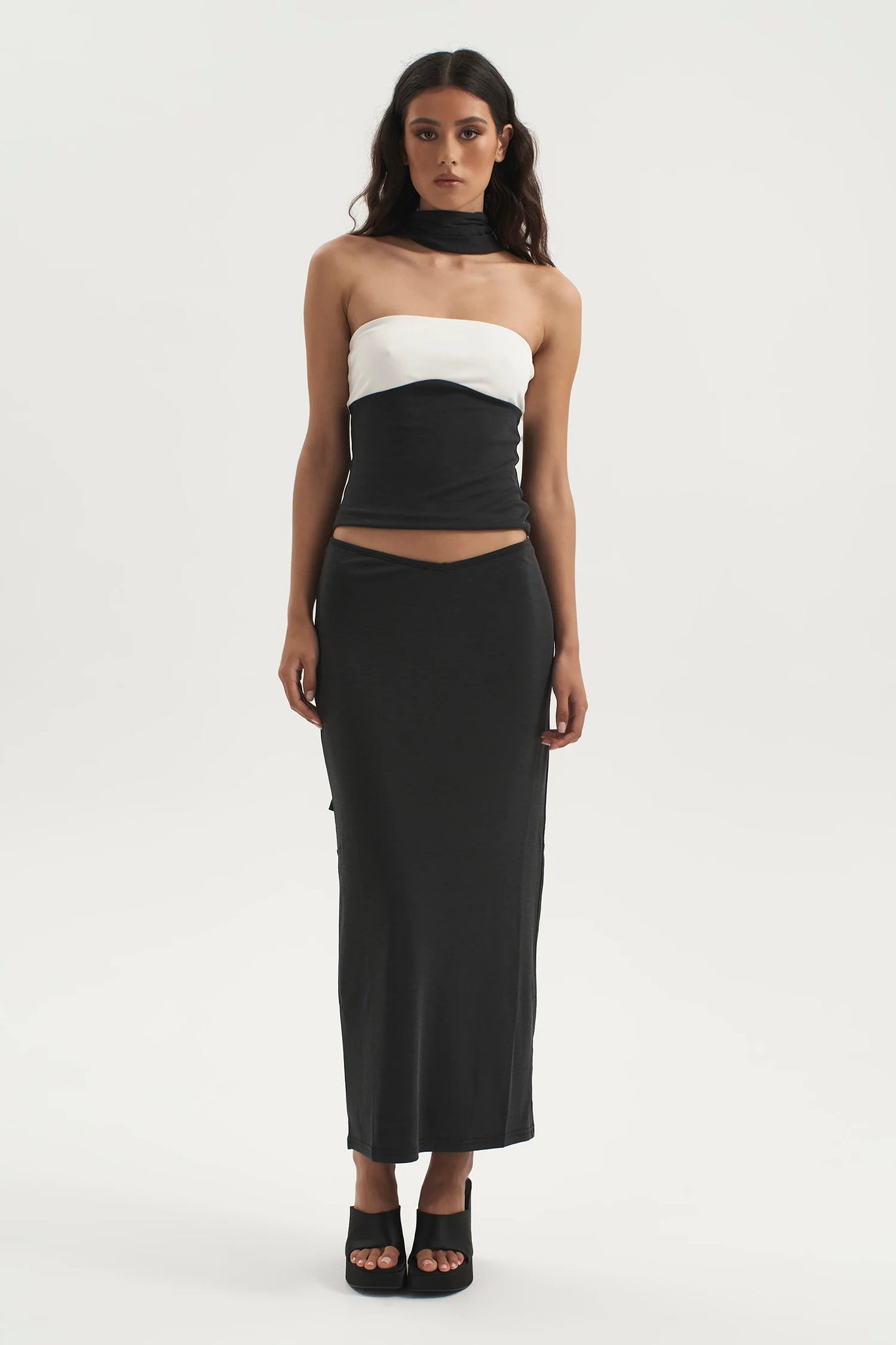 REBEL JERSEY SKIRT | BLACK