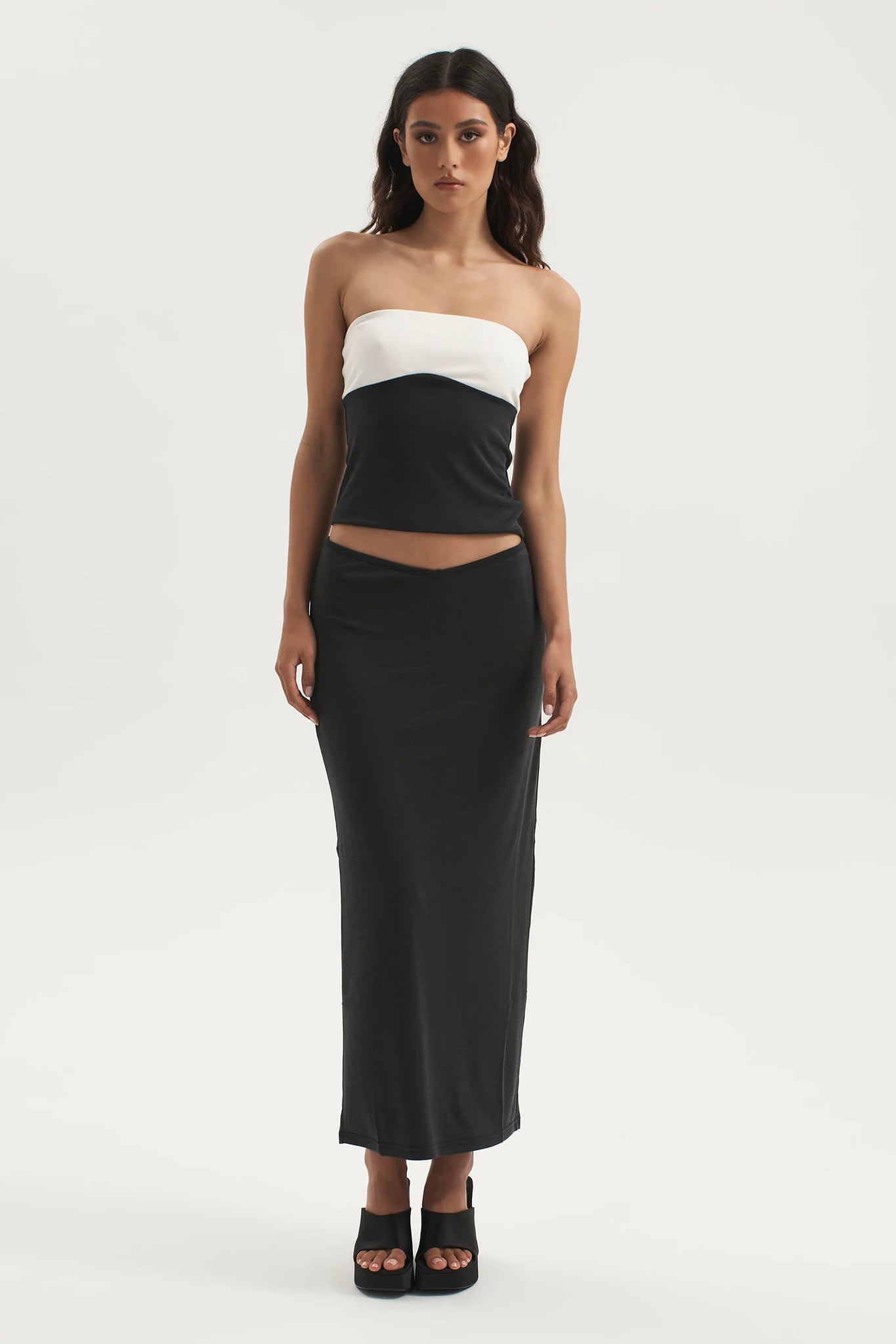 REBEL JERSEY SKIRT | BLACK