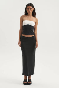 REBEL JERSEY SKIRT | BLACK