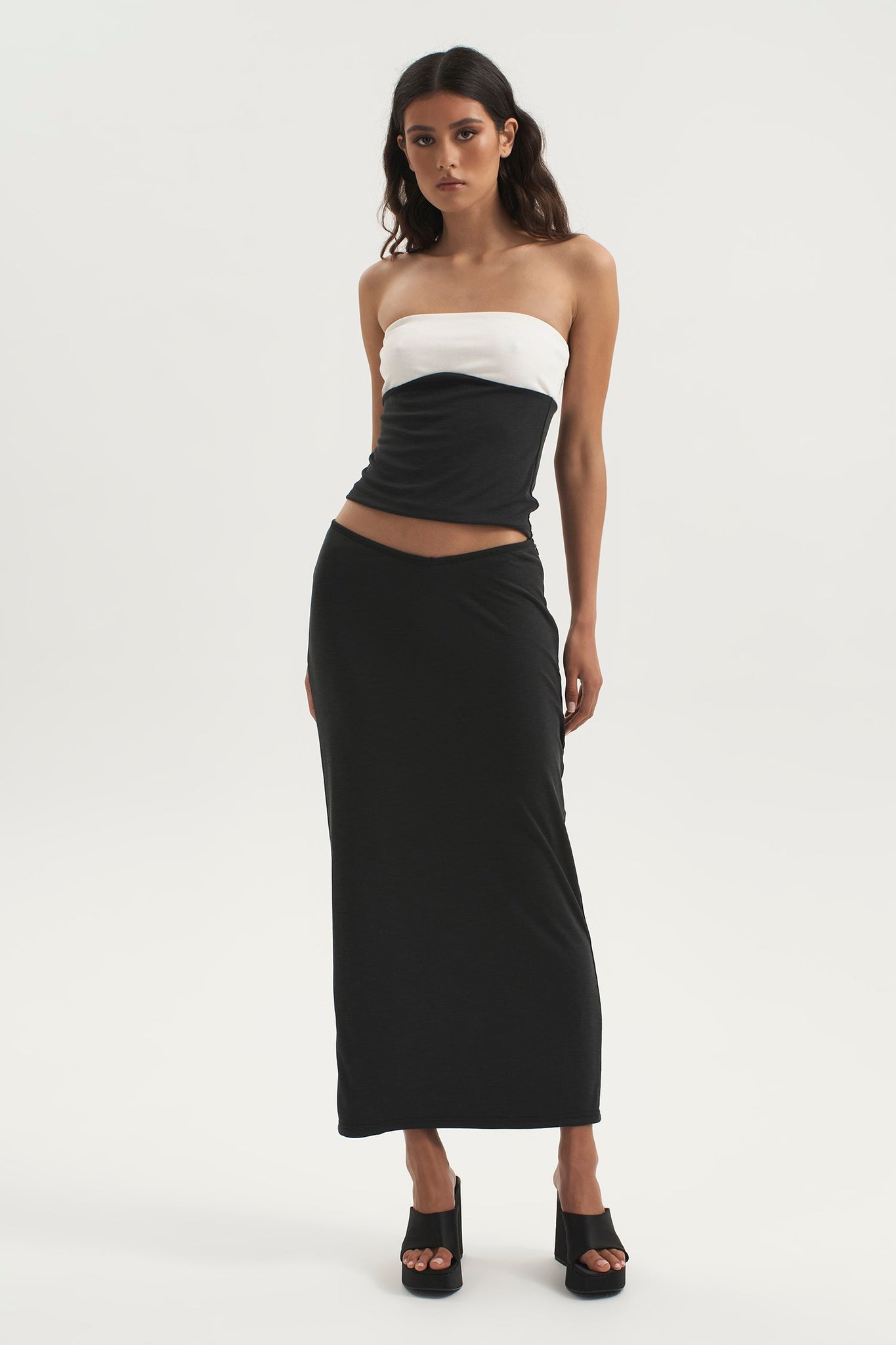 REBEL JERSEY SKIRT | BLACK