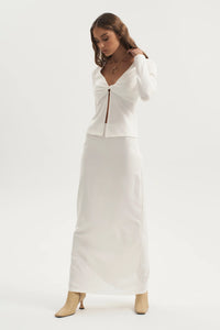ANNIKA JERSEY MAXI SKIRT | WHITE