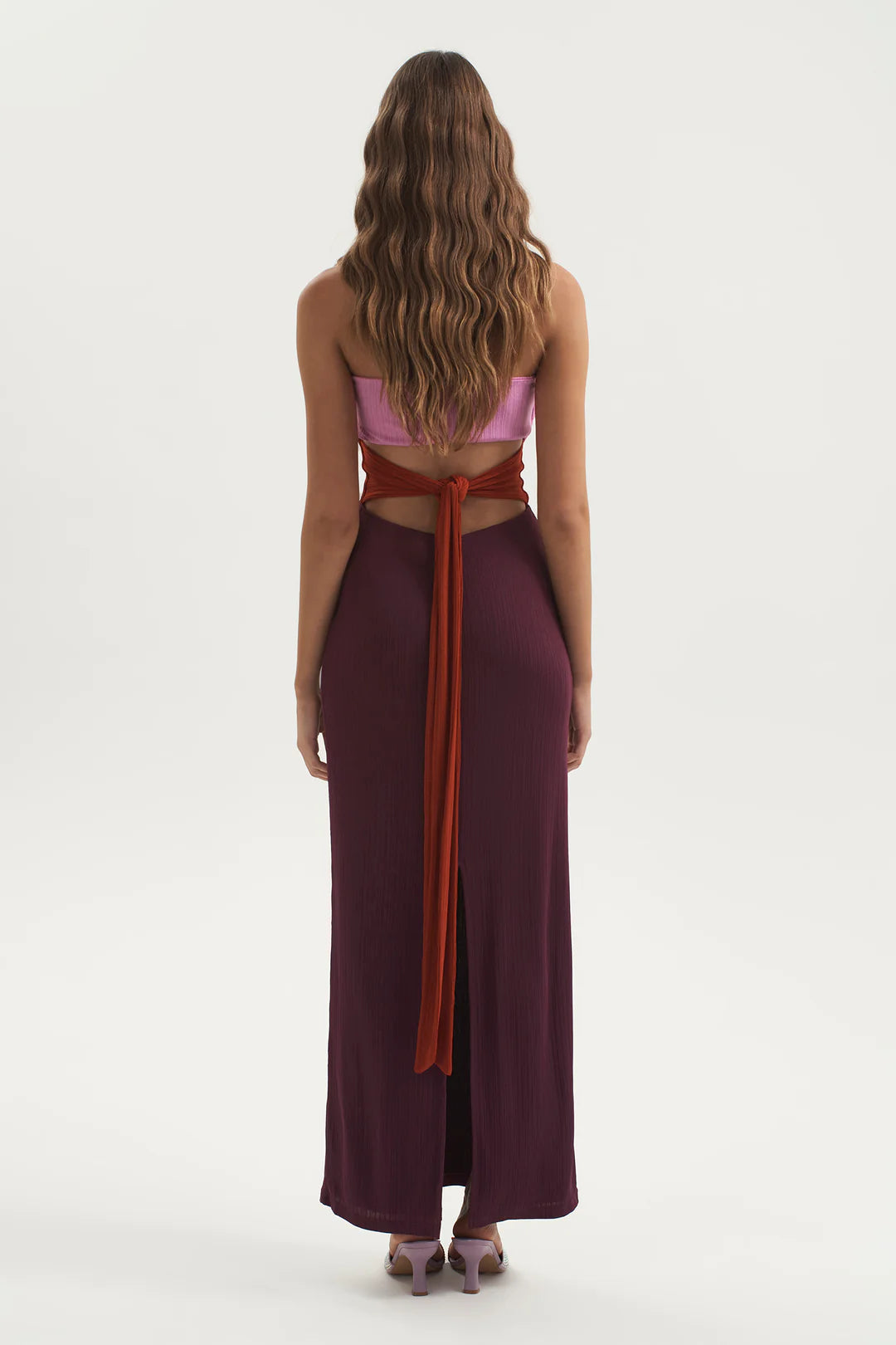 TWILIGHT JERSEY TWIST DRESS | TRI-TONE