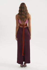 TWILIGHT JERSEY TWIST DRESS | TRI-TONE