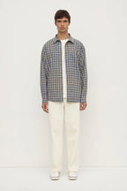 Assembly Label Taj Check Long Sleeve Shirt Breeze/White