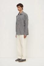 Assembly Label Taj Check Long Sleeve Shirt Breeze/White
