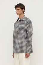 Assembly Label Taj Check Long Sleeve Shirt Breeze/White