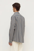 Assembly Label Taj Check Long Sleeve Shirt Breeze/White