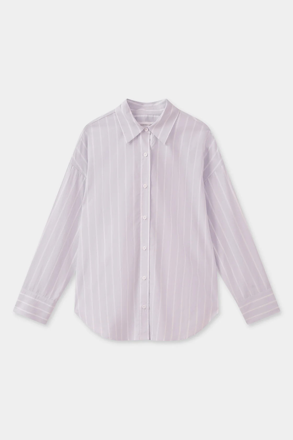 TALA POPLIN STRIPE SHIRT | JACARANDA/WHITE