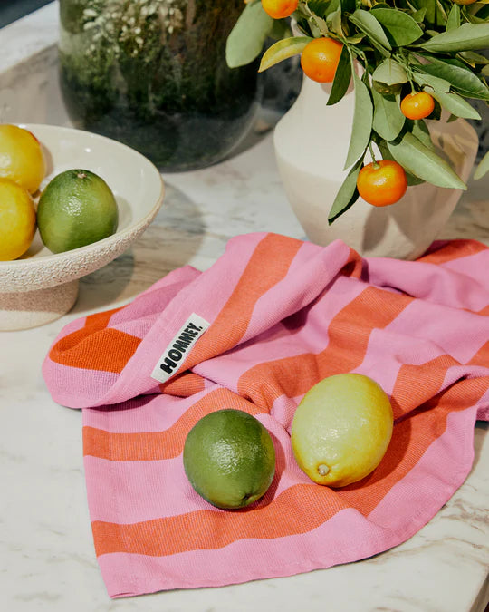 HOMMEY TEA TOWEL | SHERBET STRIPES