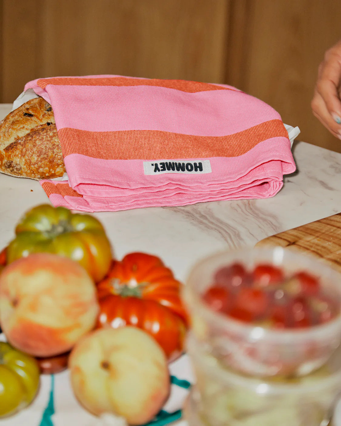 HOMMEY TEA TOWEL | SHERBET STRIPES