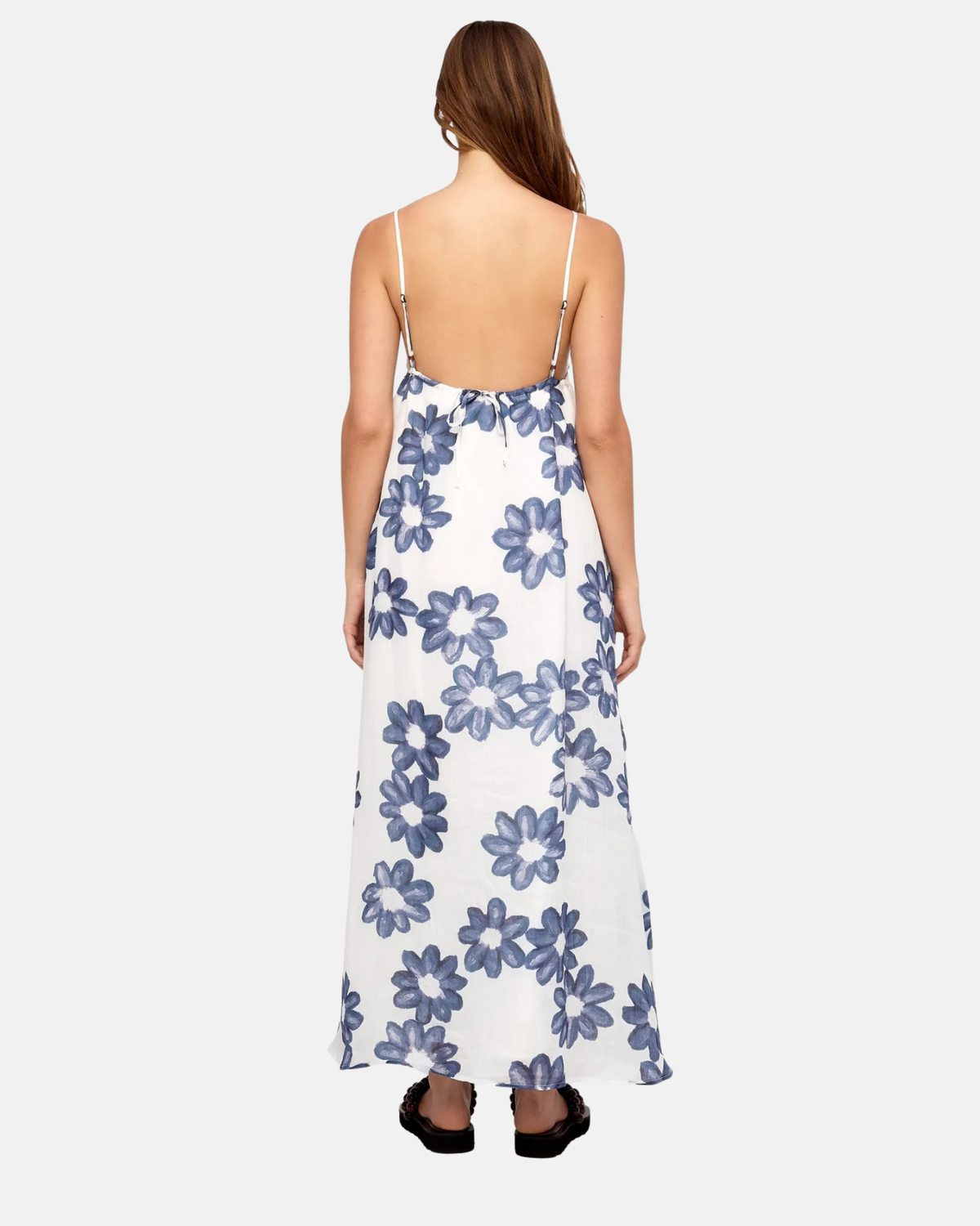 Zulu & Zephyr Blue Flower Ramie Dress