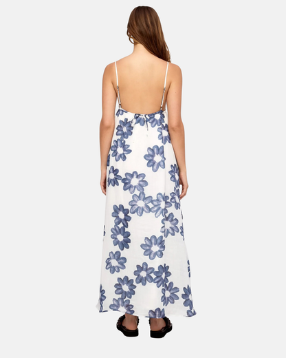 Zulu & Zephyr Blue Flower Ramie Dress
