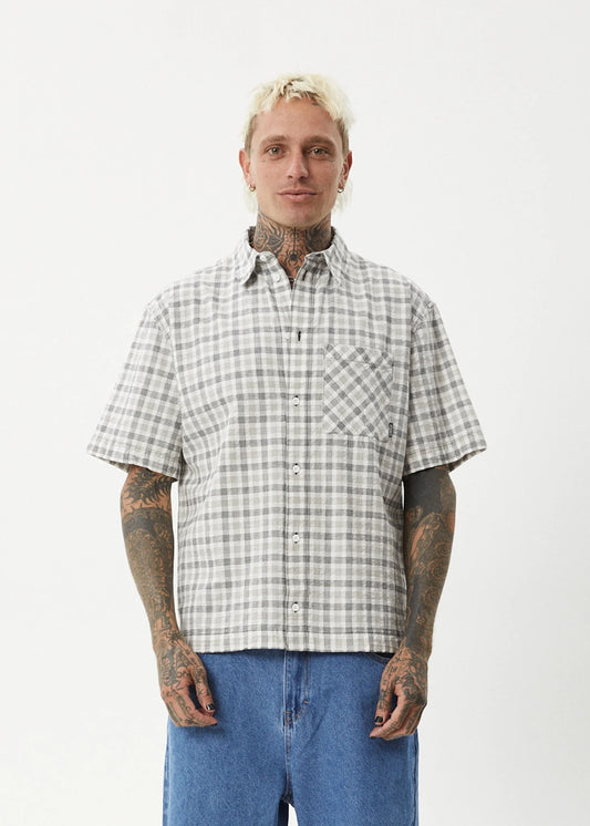 LEO ORGANIC SHORT SLEEVE SHIRT | BLACK/WHITE