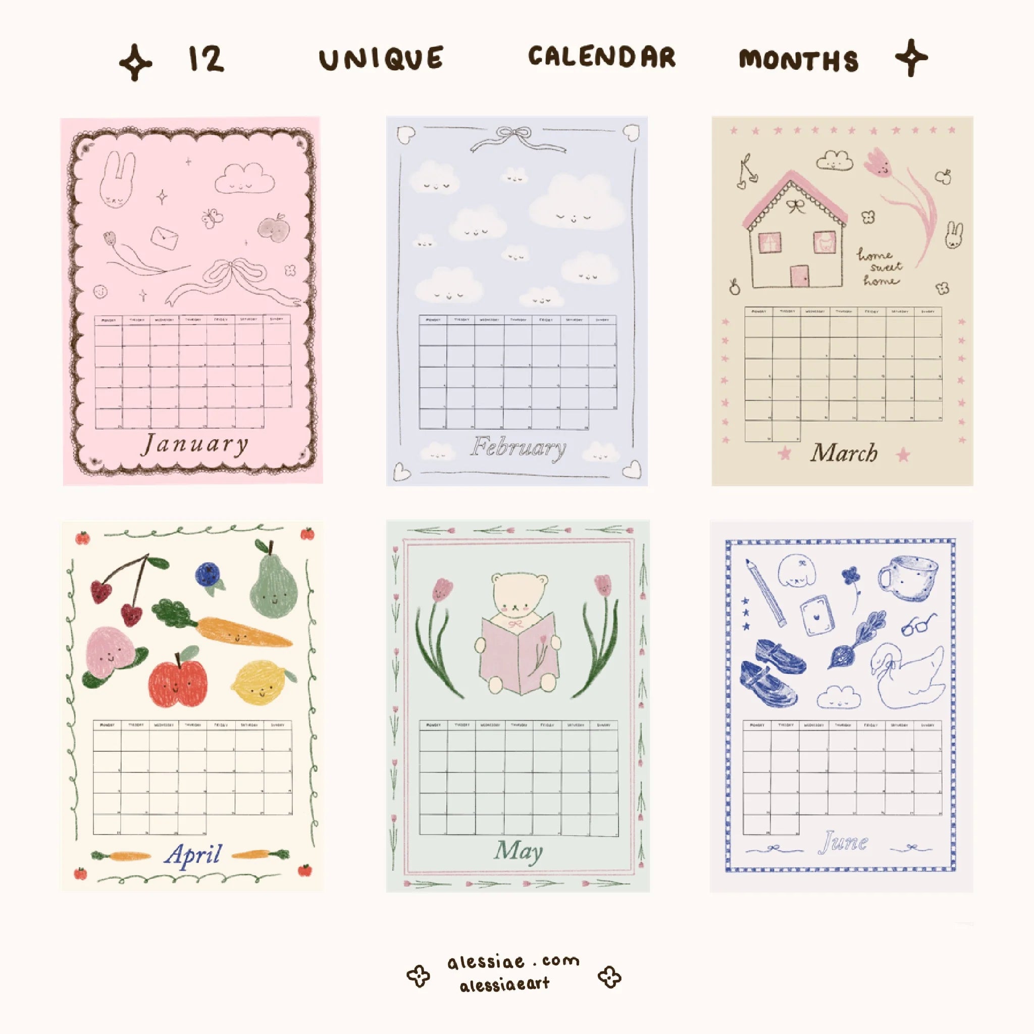 2026 A3 CALENDAR | ALESSIA E ART