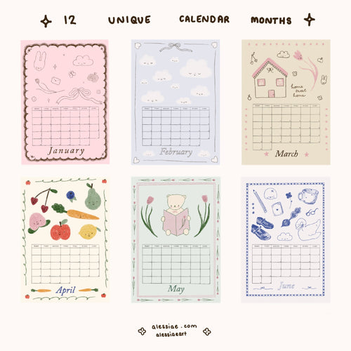 2026 A3 CALENDAR | ALESSIA E ART