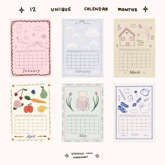 2026 A3 CALENDAR | ALESSIA E ART