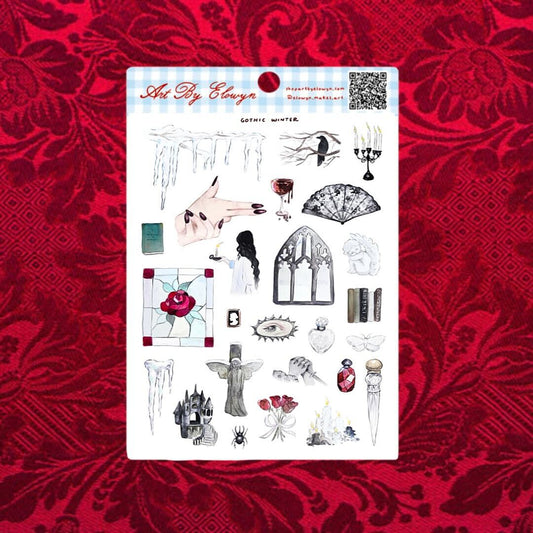 Art By Elowyn Gothic Winter Sticker Sheet 2