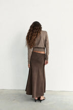Pinky & Kamal Contour Long Sleeve Top Stone