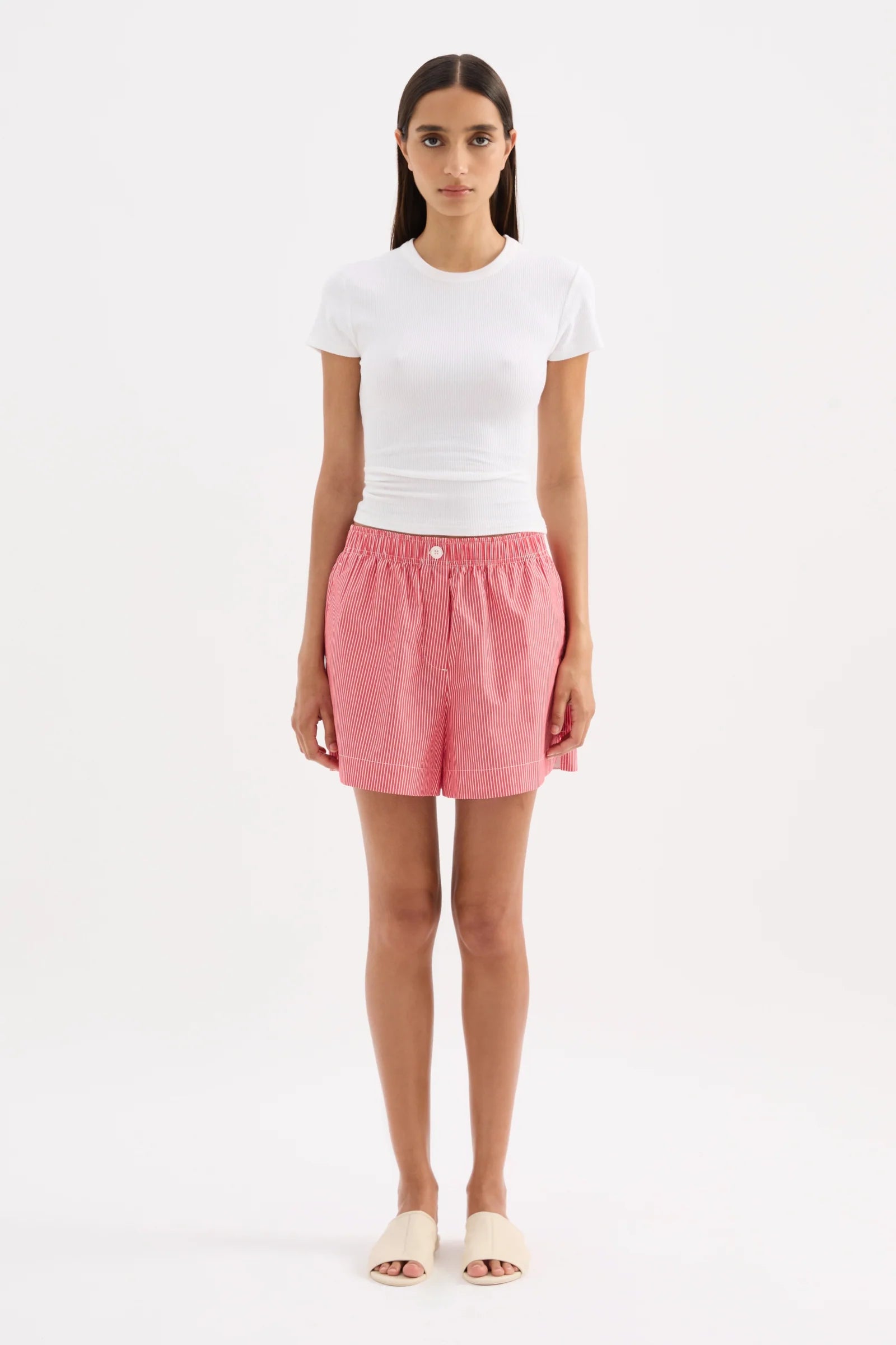 ANOUK STRIPE SHORT | RED STRIPE