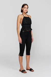 VERITY BACKLESS TOP | BLACK