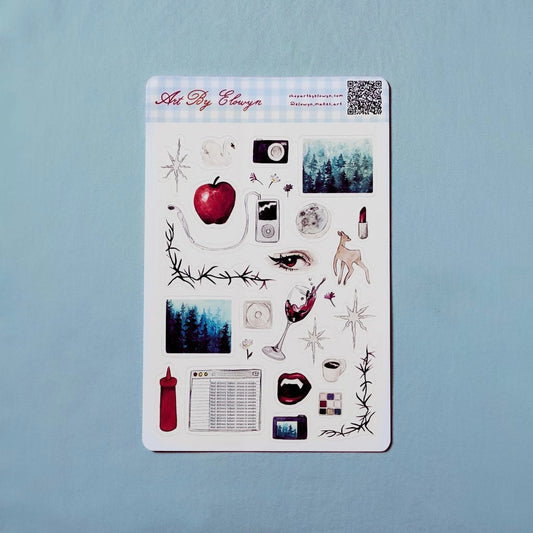 Art By Elowyn Vampires Sticker Sheet