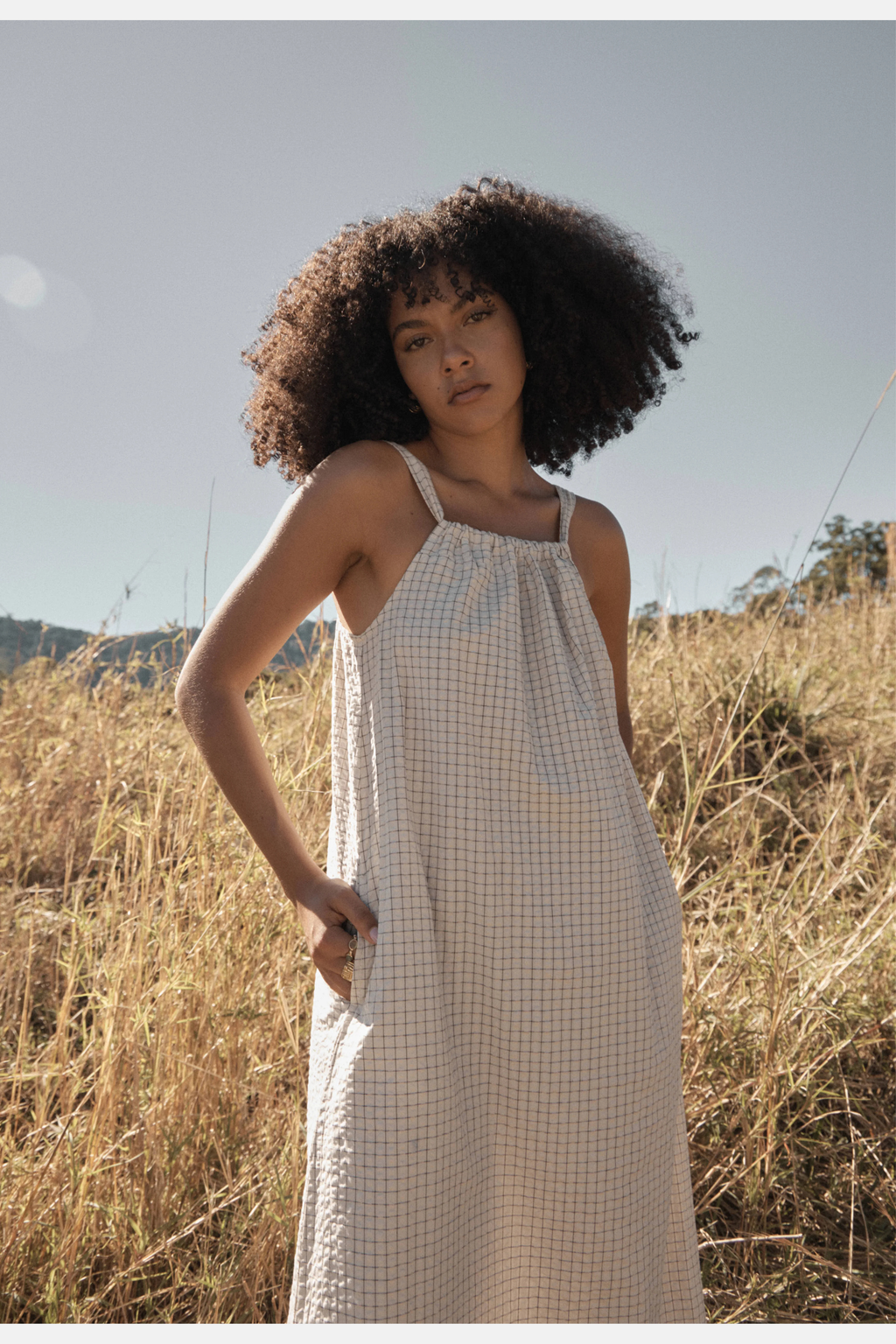 Afends Vania Seersucker Maxi Dress