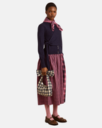 Damson Madder Venna Wrap Merino Wool Cardigan Navy