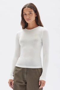 VIOLET LONG SLEEVE TEE | WHITE