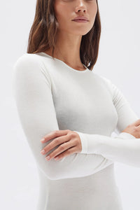 VIOLET LONG SLEEVE TEE | WHITE