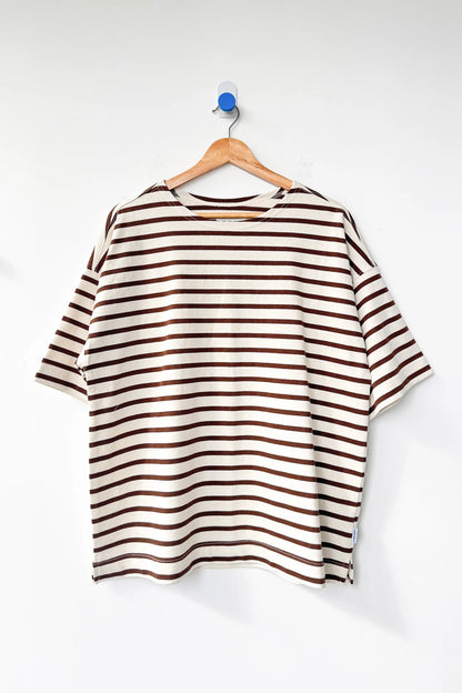 Le Bon Shoppe Voyage Tee Coffee Stripe