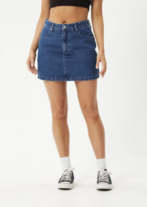 GEORGIA DENIM SKIRT | AUTHENTIC BLUE