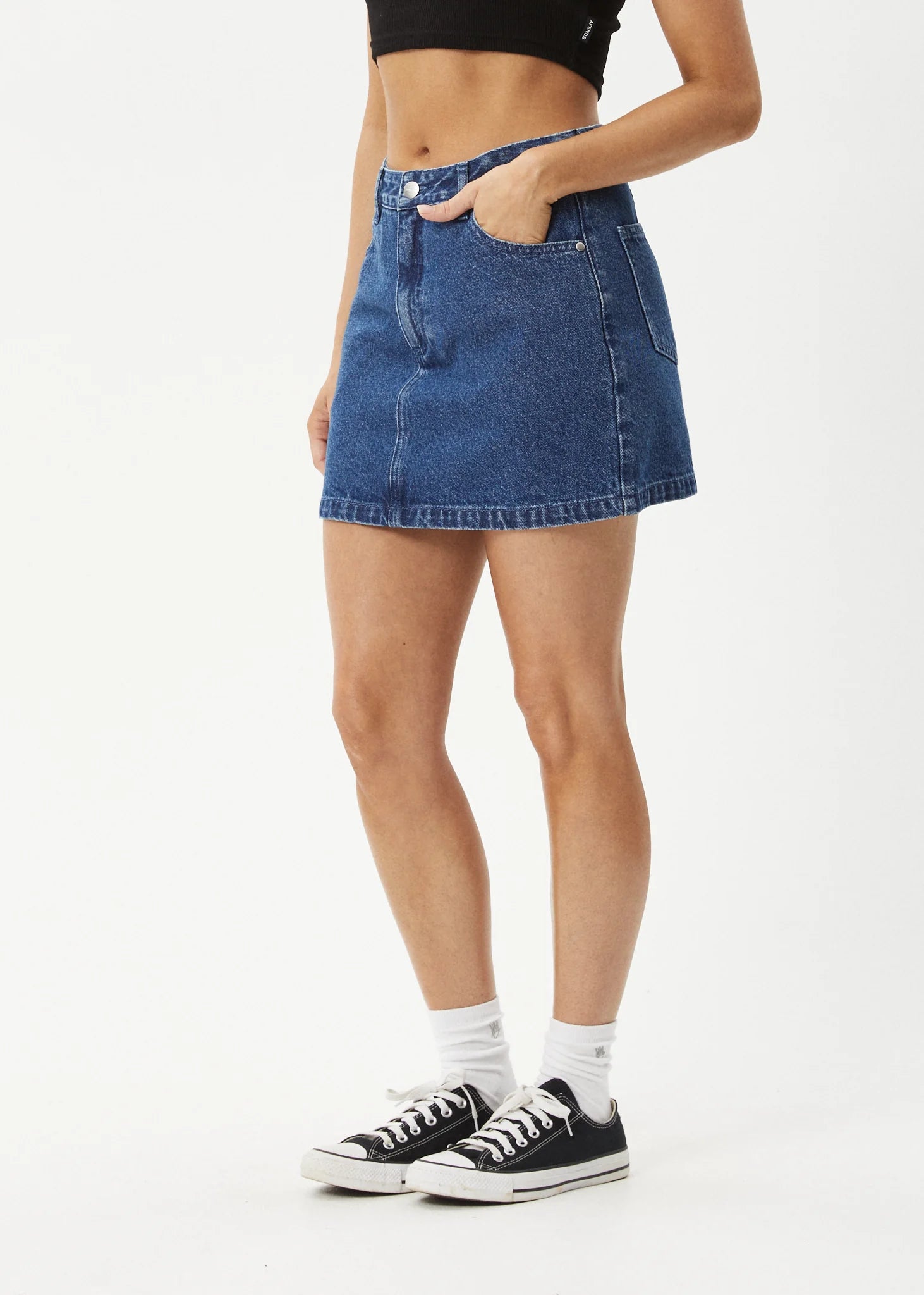 GEORGIA DENIM SKIRT | AUTHENTIC BLUE