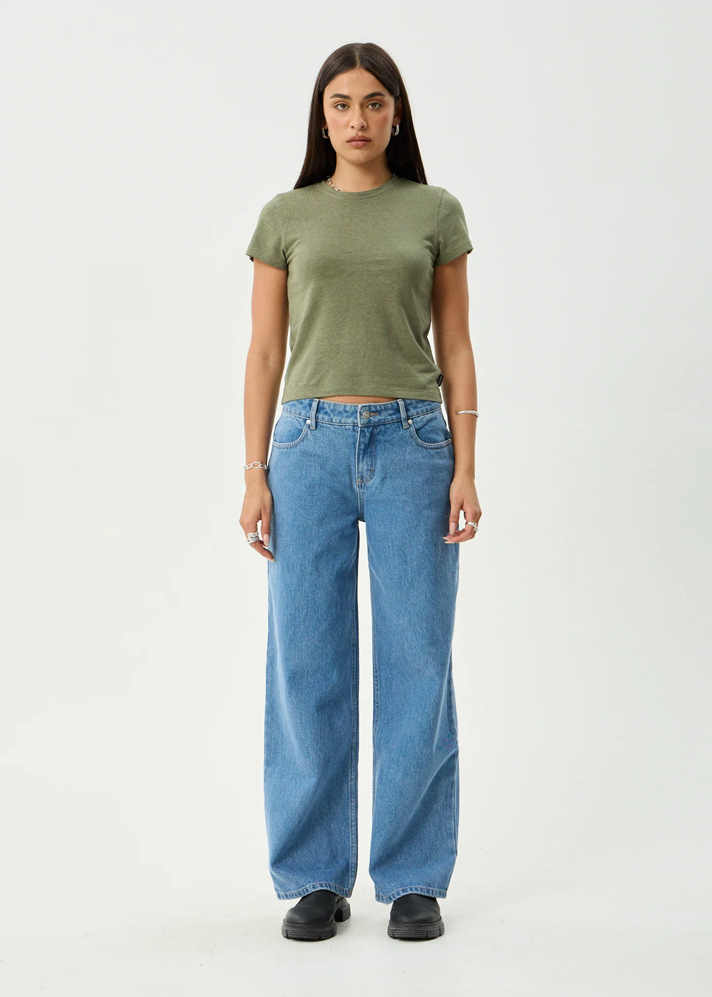 CARMEN BABY TEE | DEEP OLIVE